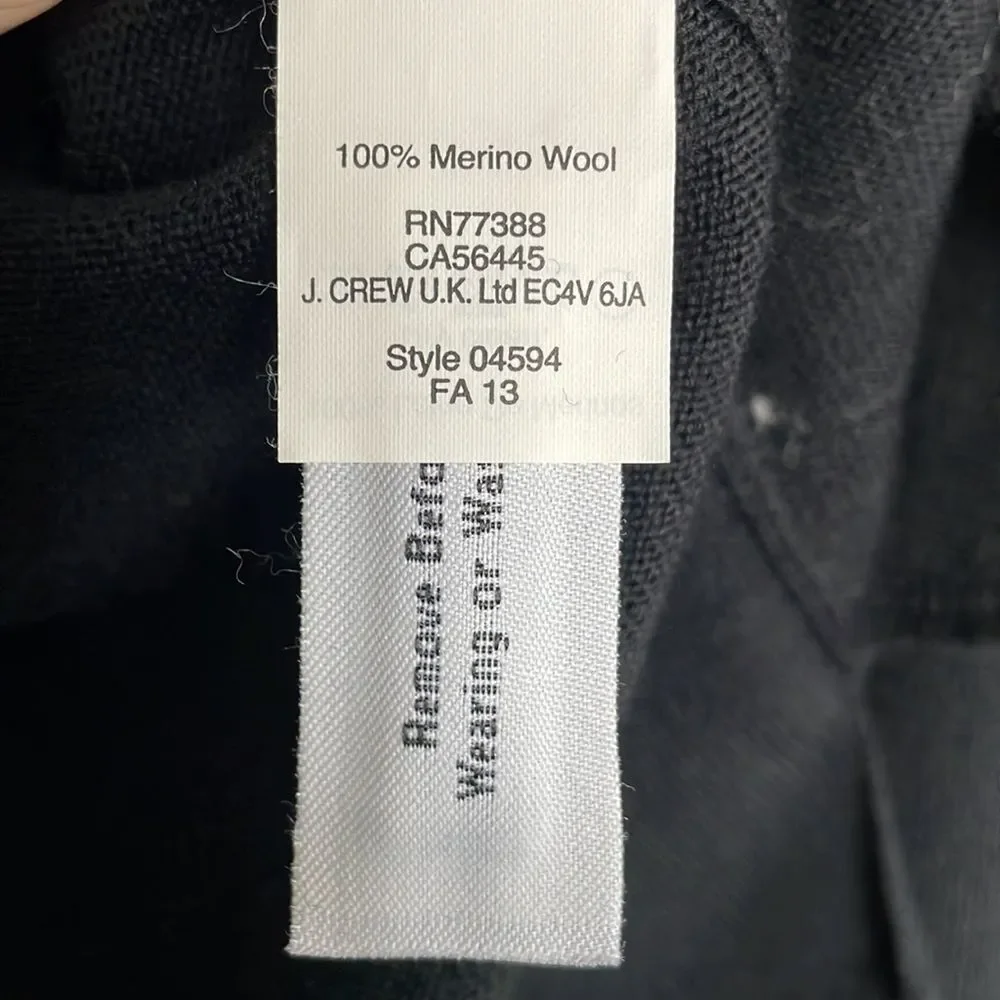 Madewell wool V-neck pullover sweater black size medium